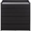 SAFAVIEH Furniture – Mishi 3-Drawer Chest – Oak Wood-Look Dresser with Storage, Modern Bedroom & Guest Room Storage Cabinet, 32″ W x 18.3″ D x 31.5″ H (CHS3101A)(Black)