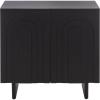 SAFAVIEH Furniture – Simi Media Stand for TVs up to 28″ – Natural Brown Compact Entertainment Media Console – Storage Cabinet for Living Room, Bedroom (MED3119A)(Black)
