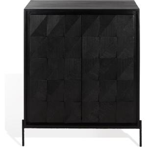 SAFAVIEH Couture – Gianella Storage Chest – Black Metal & Solid Wood – Fully Assembled – Ideal for Bedroom, Guest Room, 33.5″ W x 17.5″ D x 43″ H (SFV5792A)(Black)