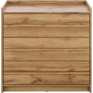 SAFAVIEH Furniture – Mishi 3-Drawer Chest – Oak Wood-Look Dresser with Storage, Modern Bedroom & Guest Room Storage Cabinet, 32″ W x 18.3″ D x 31.5″ H (CHS3101A)(Oak)