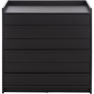 SAFAVIEH Furniture – Mishi 3-Drawer Chest – Oak Wood-Look Dresser with Storage, Modern Bedroom & Guest Room Storage Cabinet, 32″ W x 18.3″ D x 31.5″ H (CHS3101A)(Black)