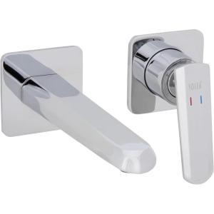 SAFAVIEH Solea Bath – Alustic Bathroom Faucet – Contemporary Chrome Brass – Wall-Mount Streamlined Design (BRF1018C)(Chrome)