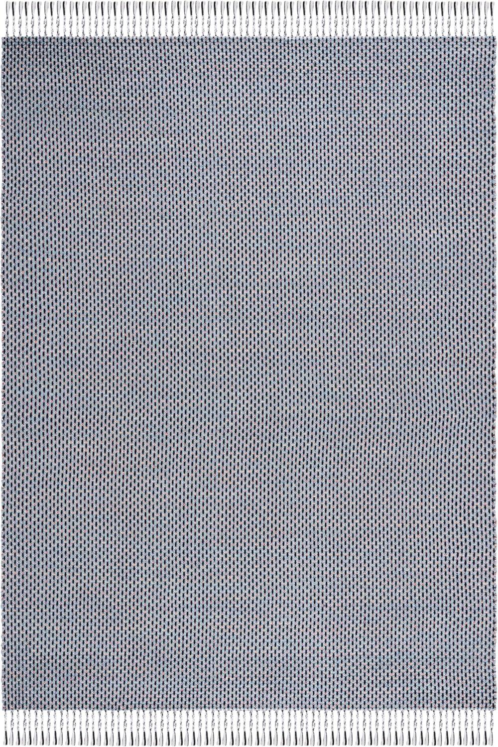 image:imageSAFAVIEH Area Rug 8x10 Montauk Collection Large Beige amp Black Handmade Flat Weave Cotton Ideal for Living Room Bedroom Office Dining Space MTK475BBlueBlack