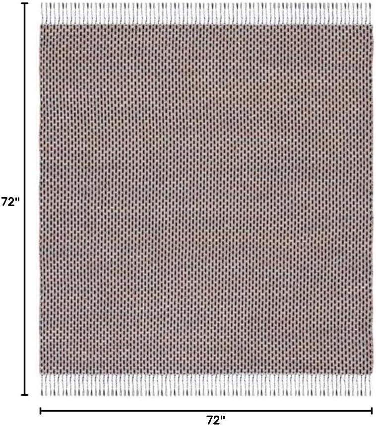 image:imageSAFAVIEH Area Rug 8x10 Montauk Collection Large Beige amp Black Handmade Flat Weave Cotton Ideal for Living Room Bedroom Office Dining Space MTK475BBeigeBlack