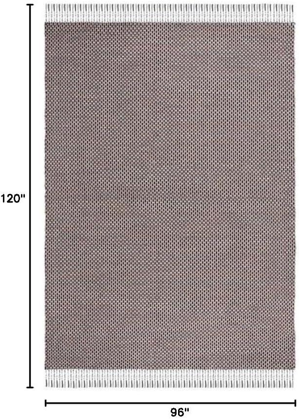 image:imageSAFAVIEH Area Rug 8x10 Montauk Collection Large Beige amp Black Handmade Flat Weave Cotton Ideal for Living Room Bedroom Office Dining Space MTK475BBeigeBlack