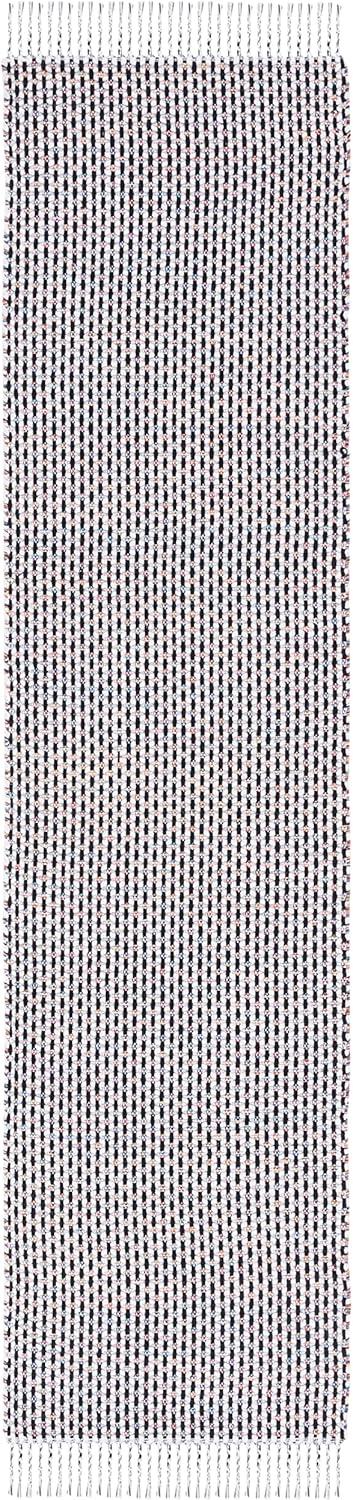 image:imageSAFAVIEH Area Rug 8x10 Montauk Collection Large Beige amp Black Handmade Flat Weave Cotton Ideal for Living Room Bedroom Office Dining Space MTK475BIvoryBlack