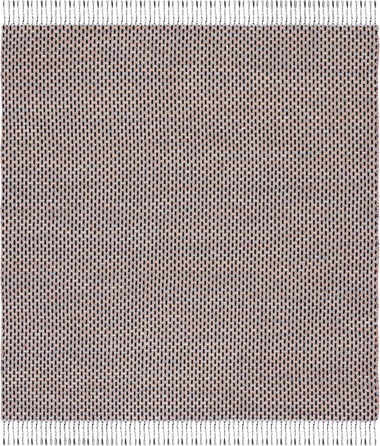 image:imageSAFAVIEH Area Rug 8x10 Montauk Collection Large Beige amp Black Handmade Flat Weave Cotton Ideal for Living Room Bedroom Office Dining Space MTK475BBeigeBlack