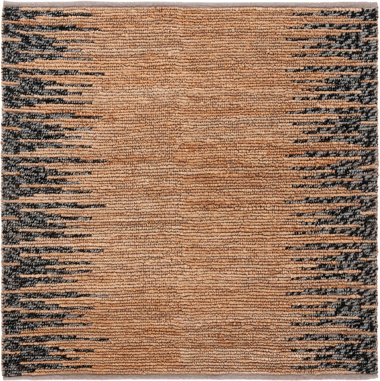 image:imageSAFAVIEH Area Rug 8x10 Natural Fiber Collection Large Grey amp Black Handmade Wool amp Jute Farmhouse Style Ideal for Living Room Bedroom Dining Space NF953FNaturalBlack