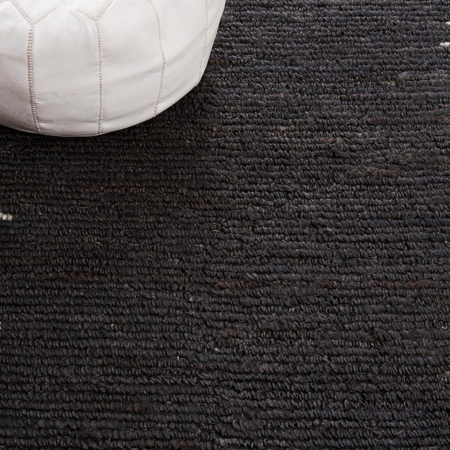 image:imageSAFAVIEH Area Rug 8x10 Natural Fiber Collection Large Grey amp Black Handmade Wool amp Jute Farmhouse Style Ideal for Living Room Bedroom Dining Space NF953FBlackBeige