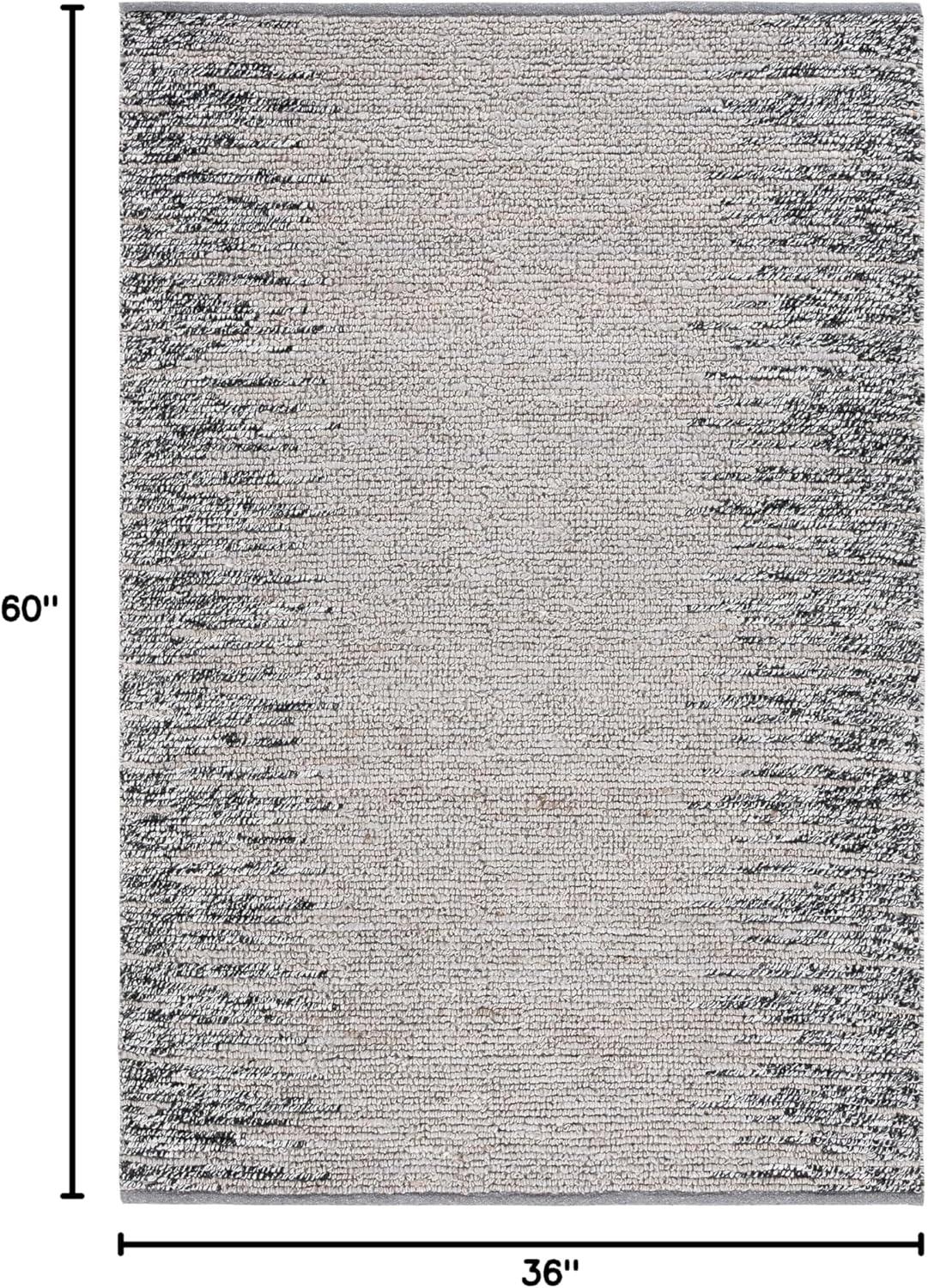 image:imageSAFAVIEH Area Rug 8x10 Natural Fiber Collection Large Grey amp Black Handmade Wool amp Jute Farmhouse Style Ideal for Living Room Bedroom Dining Space NF953FGreyBlack