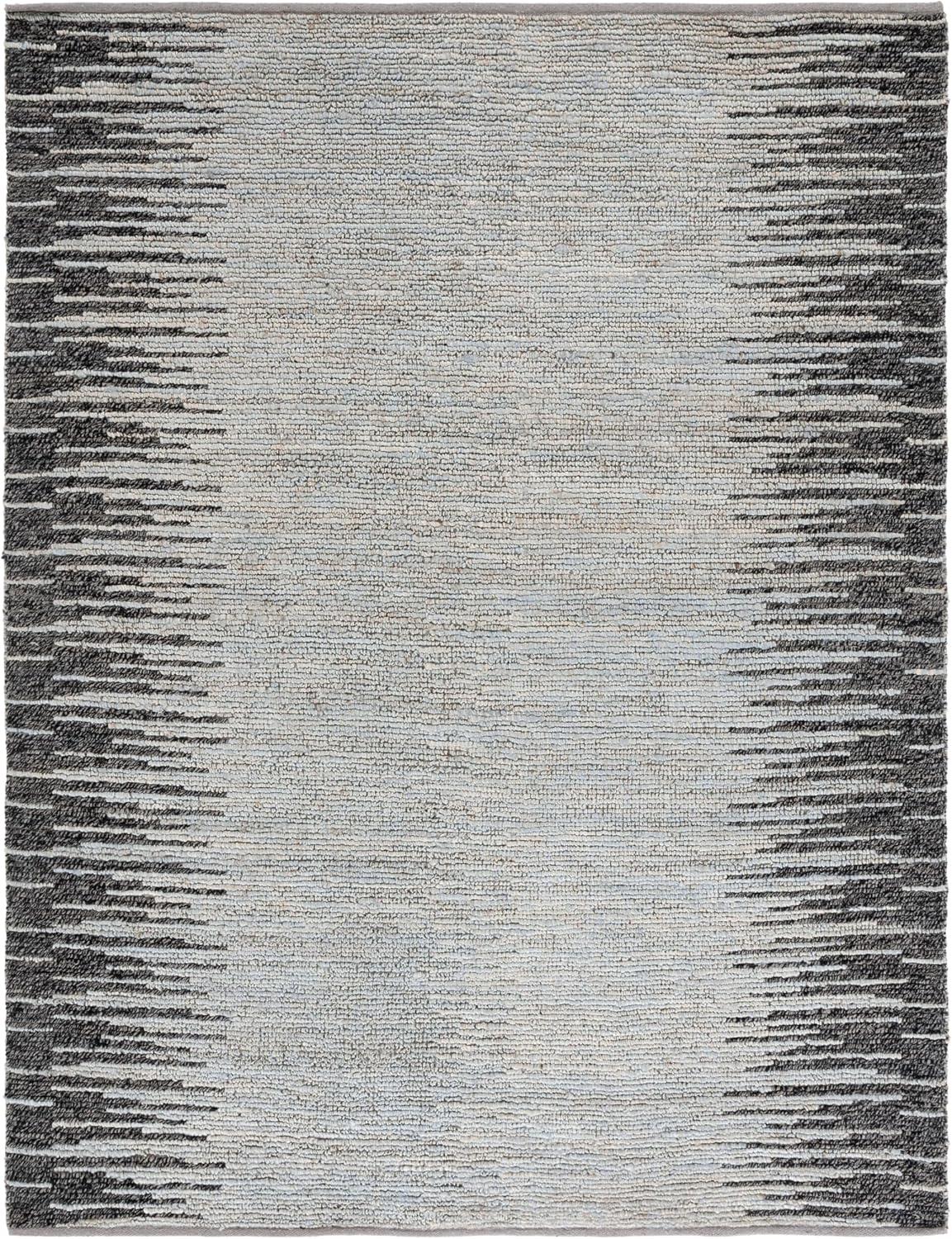 image:imageSAFAVIEH Area Rug 8x10 Natural Fiber Collection Large Grey amp Black Handmade Wool amp Jute Farmhouse Style Ideal for Living Room Bedroom Dining Space NF953FLight BlueBlack
