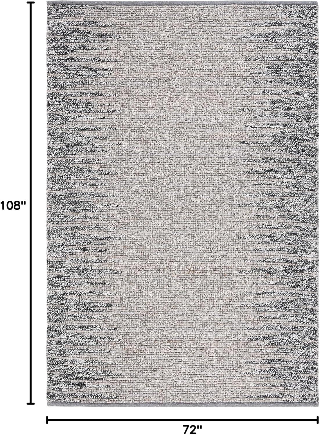 image:imageSAFAVIEH Area Rug 8x10 Natural Fiber Collection Large Grey amp Black Handmade Wool amp Jute Farmhouse Style Ideal for Living Room Bedroom Dining Space NF953FGreyBlack