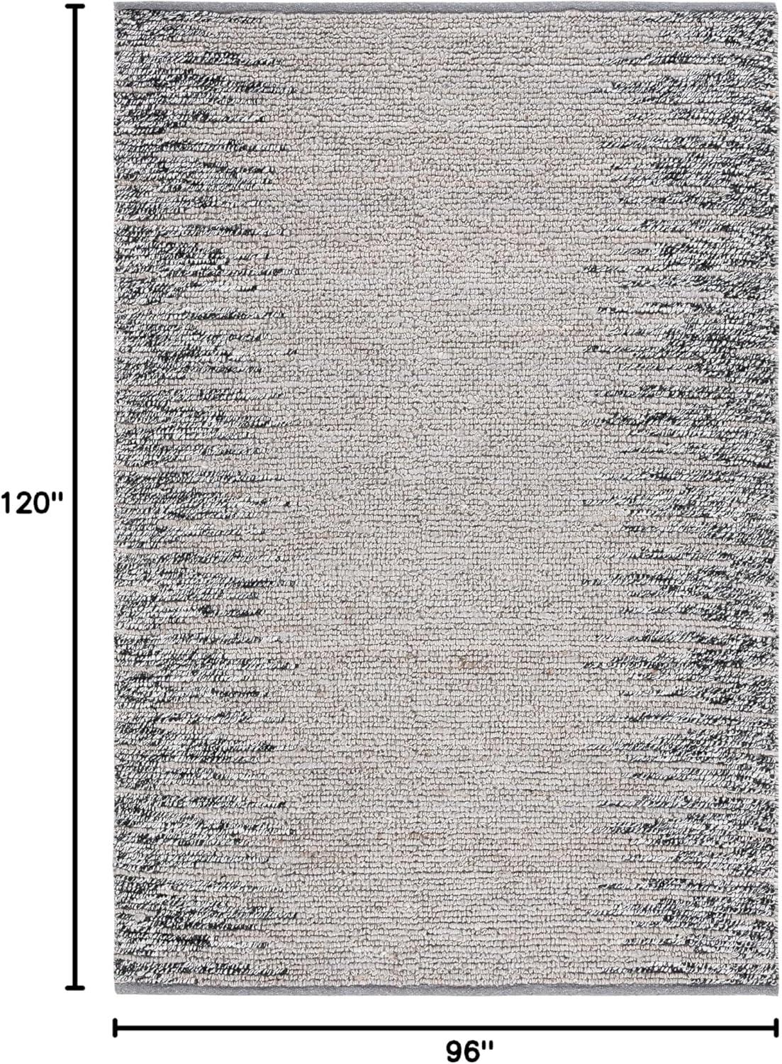 image:imageSAFAVIEH Area Rug 8x10 Natural Fiber Collection Large Grey amp Black Handmade Wool amp Jute Farmhouse Style Ideal for Living Room Bedroom Dining Space NF953FGreyBlack