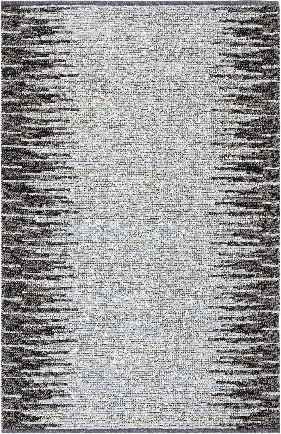 image:imageSAFAVIEH Area Rug 8x10 Natural Fiber Collection Large Grey amp Black Handmade Wool amp Jute Farmhouse Style Ideal for Living Room Bedroom Dining Space NF953FLight BlueBlack