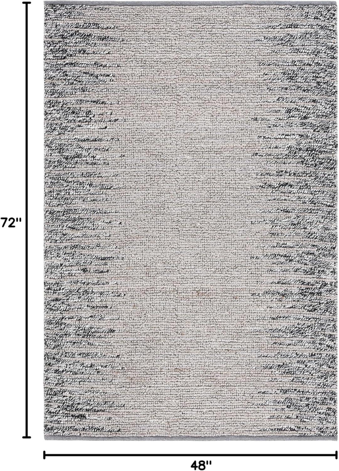 image:imageSAFAVIEH Area Rug 8x10 Natural Fiber Collection Large Grey amp Black Handmade Wool amp Jute Farmhouse Style Ideal for Living Room Bedroom Dining Space NF953FGreyBlack