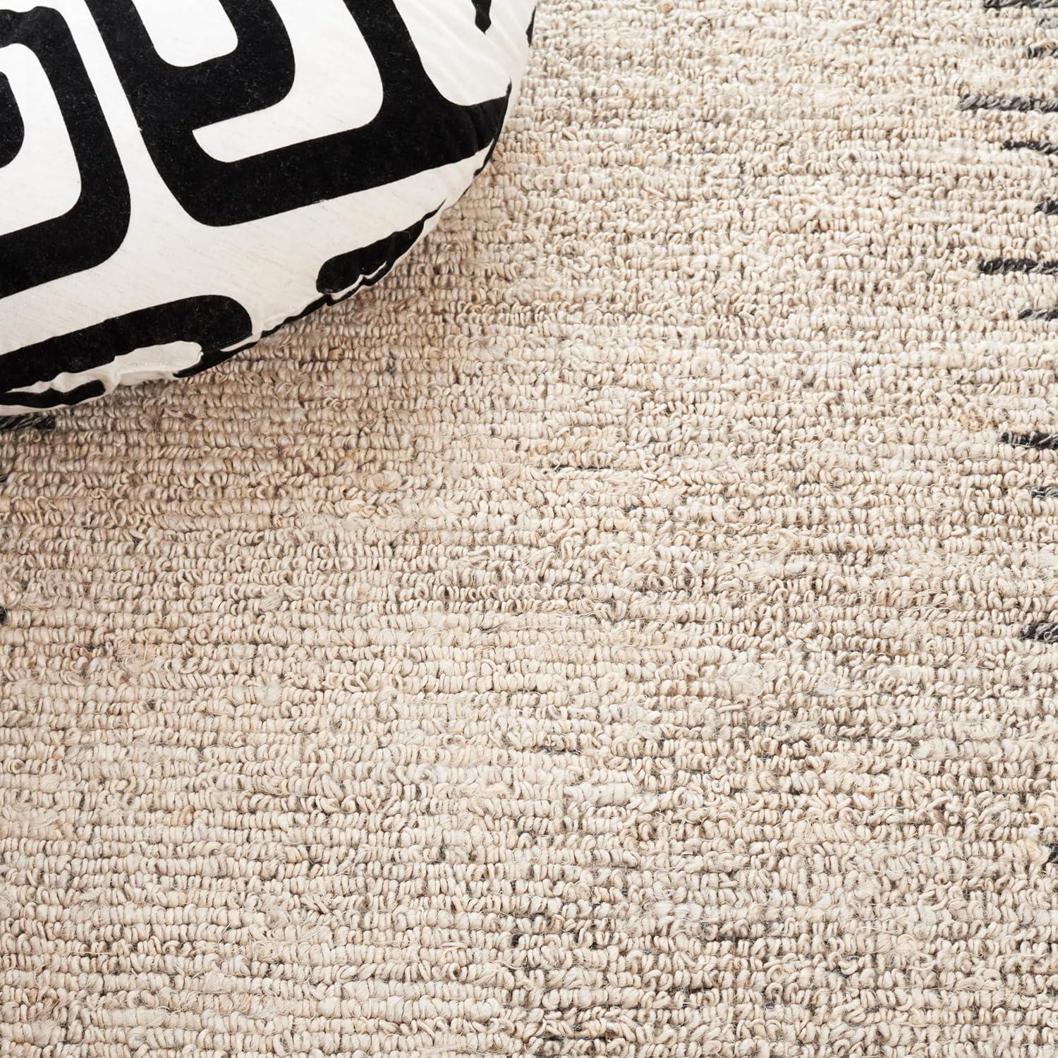 image:imageSAFAVIEH Area Rug 8x10 Natural Fiber Collection Large Grey amp Black Handmade Wool amp Jute Farmhouse Style Ideal for Living Room Bedroom Dining Space NF953FLight GreyBlack