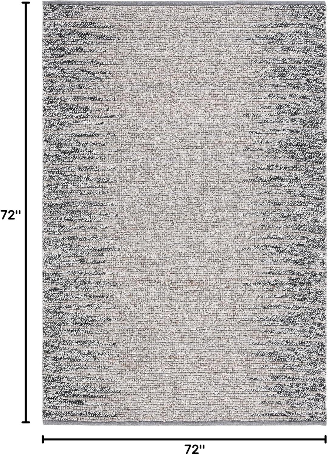 image:imageSAFAVIEH Area Rug 8x10 Natural Fiber Collection Large Grey amp Black Handmade Wool amp Jute Farmhouse Style Ideal for Living Room Bedroom Dining Space NF953FGreyBlack