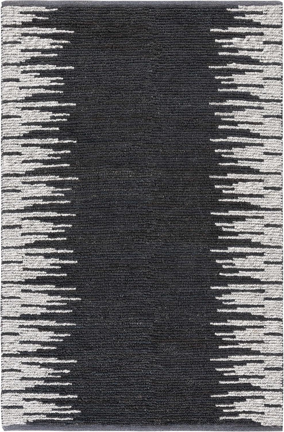 image:imageSAFAVIEH Area Rug 8x10 Natural Fiber Collection Large Grey amp Black Handmade Wool amp Jute Farmhouse Style Ideal for Living Room Bedroom Dining Space NF953FBlackBeige