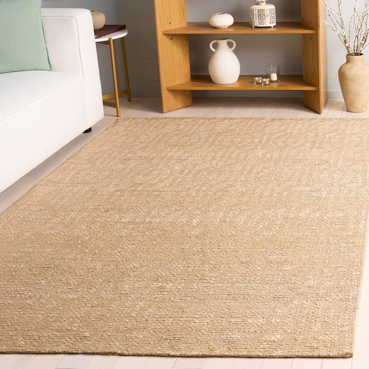 image:imageSAFAVIEH Area Rug 8x10 Natural Fiber Collection Large Natural Handmade Jute Ideal for Living Room Bedroom Dining Space NF573ANatural