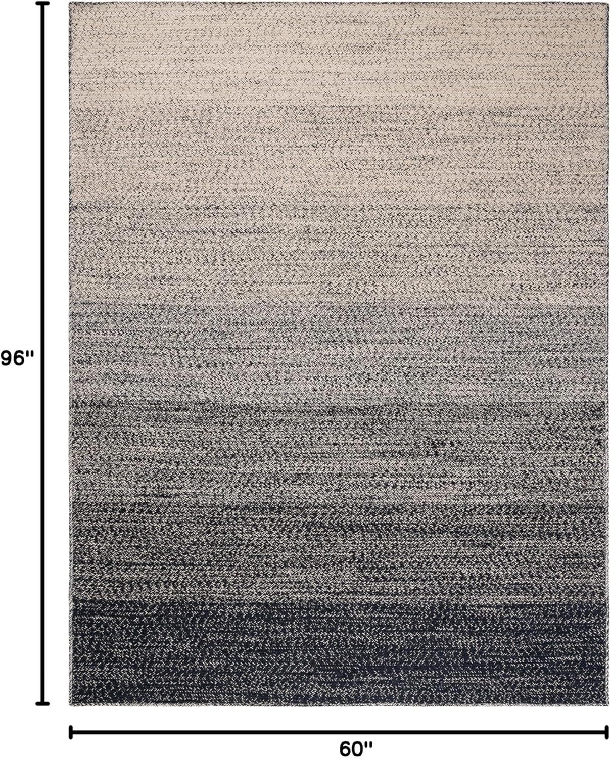 image:imageSAFAVIEH Area Rug 8x10 Natural Fiber Collection Large Natural amp Brown Handmade Jute Boho Ombre Design Ideal for Living Room Bedroom Dining Space NFB263TNaturalBlack
