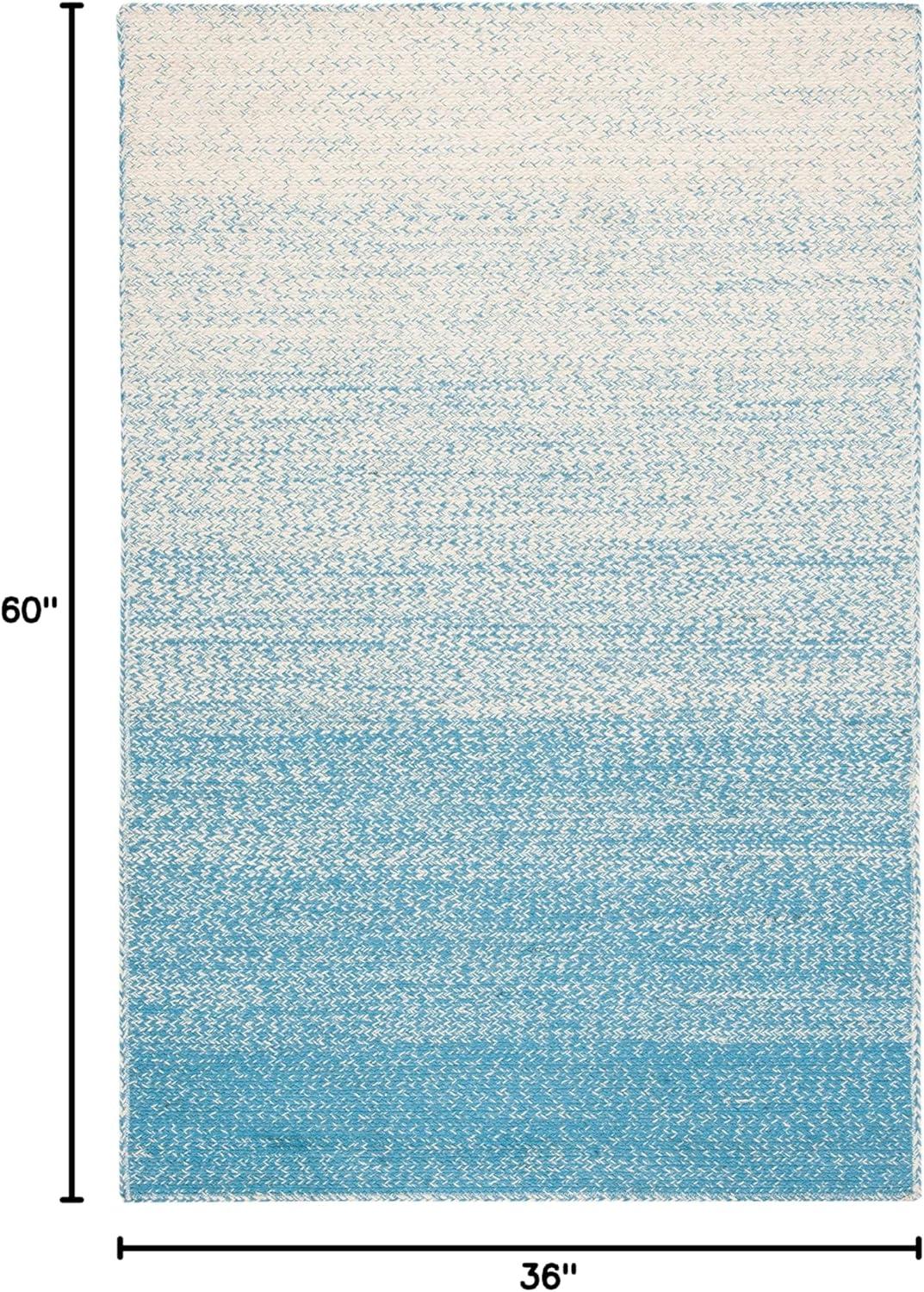 image:imageSAFAVIEH Area Rug 8x10 Natural Fiber Collection Large Natural amp Brown Handmade Jute Boho Ombre Design Ideal for Living Room Bedroom Dining Space NFB263TNaturalLight Blue
