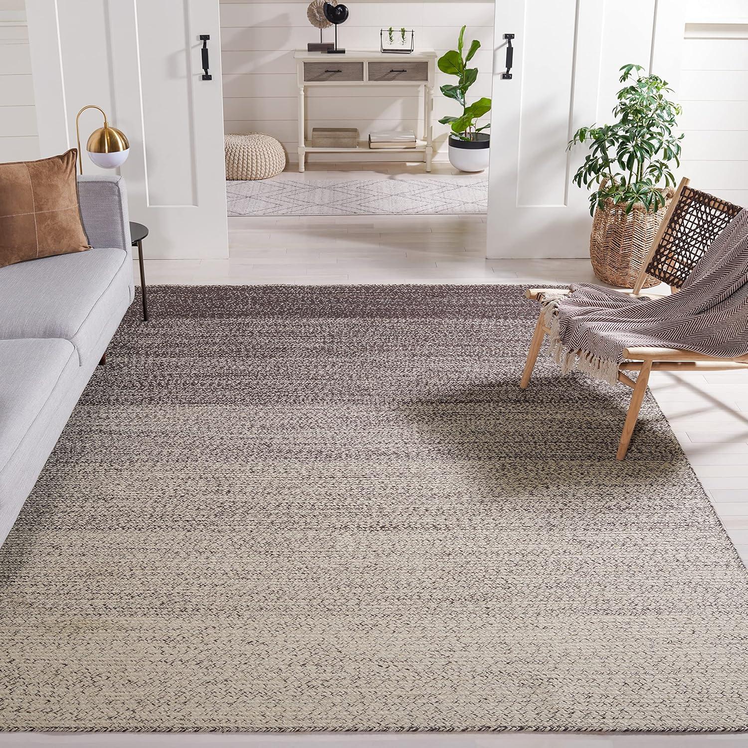 image:imageSAFAVIEH Area Rug 8x10 Natural Fiber Collection Large Natural amp Brown Handmade Jute Boho Ombre Design Ideal for Living Room Bedroom Dining Space NFB263TNaturalBrown