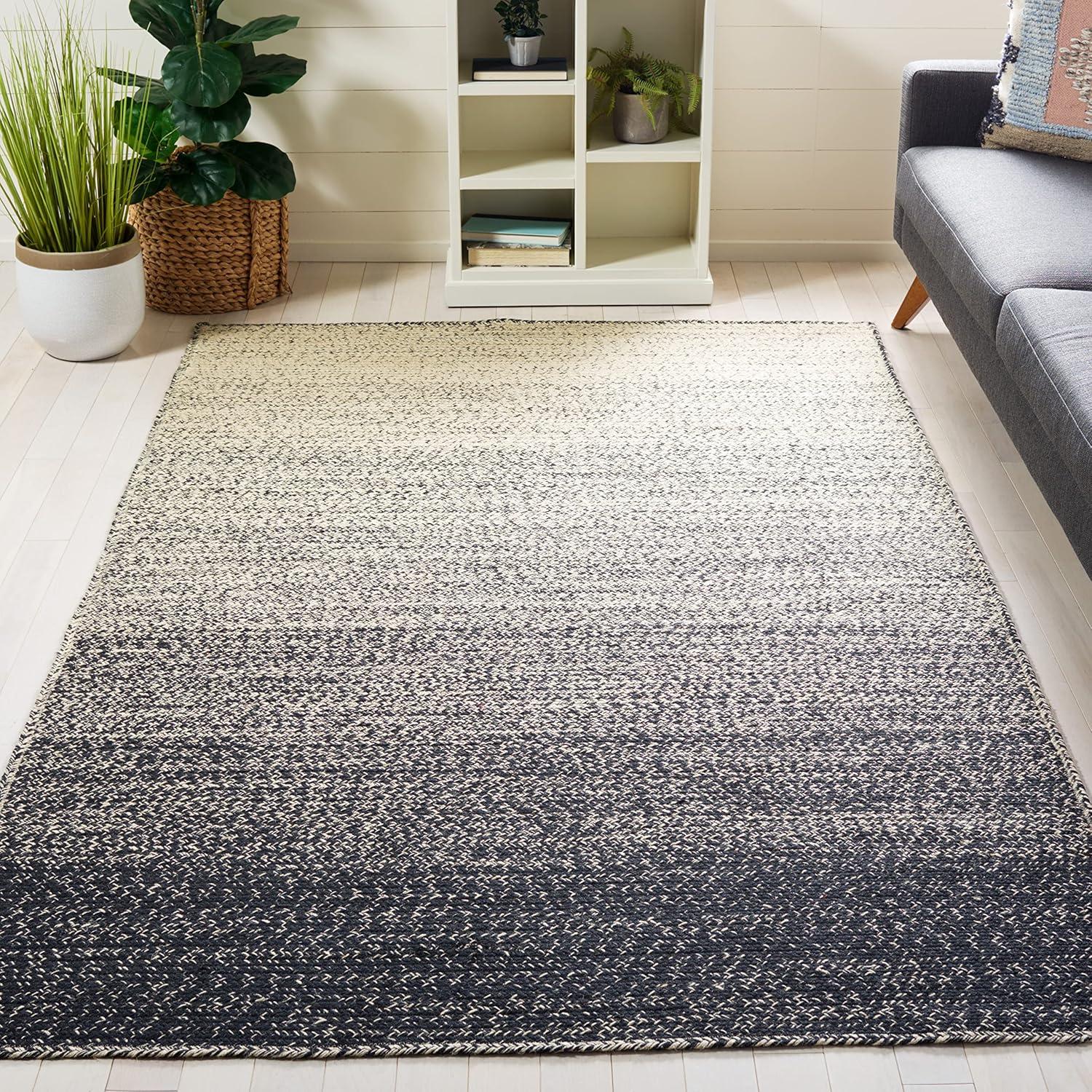 image:imageSAFAVIEH Area Rug 8x10 Natural Fiber Collection Large Natural amp Brown Handmade Jute Boho Ombre Design Ideal for Living Room Bedroom Dining Space NFB263TNaturalBlack