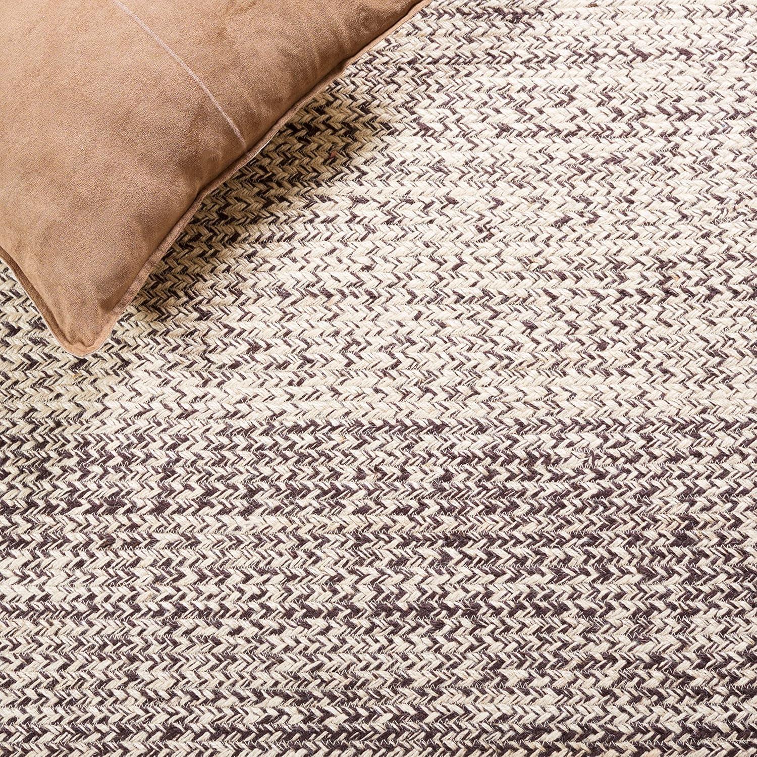image:imageSAFAVIEH Area Rug 8x10 Natural Fiber Collection Large Natural amp Brown Handmade Jute Boho Ombre Design Ideal for Living Room Bedroom Dining Space NFB263TNaturalBrown