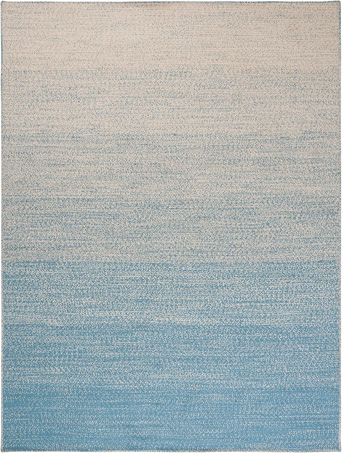 image:imageSAFAVIEH Area Rug 8x10 Natural Fiber Collection Large Natural amp Brown Handmade Jute Boho Ombre Design Ideal for Living Room Bedroom Dining Space NFB263TNaturalLight Blue