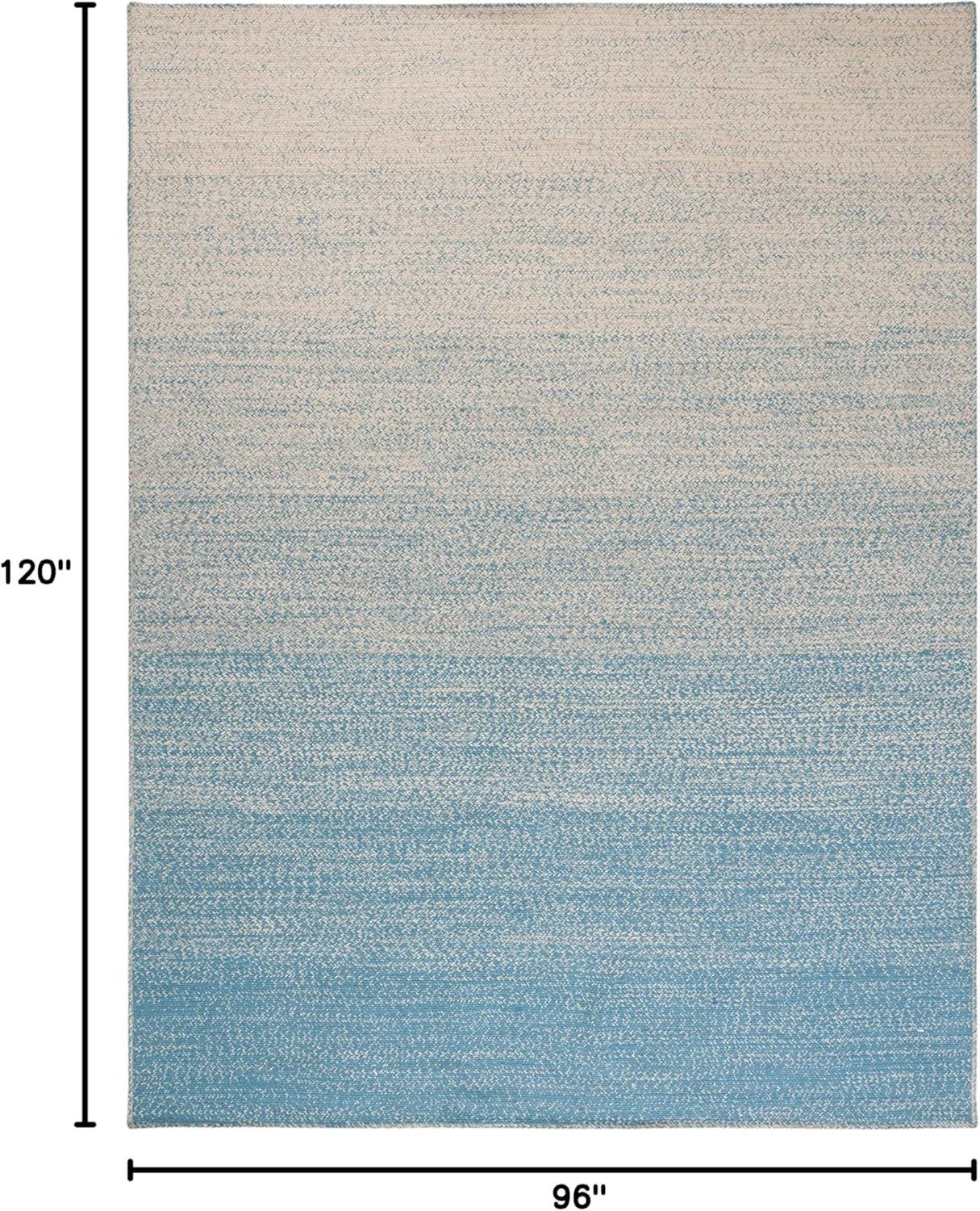 image:imageSAFAVIEH Area Rug 8x10 Natural Fiber Collection Large Natural amp Brown Handmade Jute Boho Ombre Design Ideal for Living Room Bedroom Dining Space NFB263TNaturalLight Blue