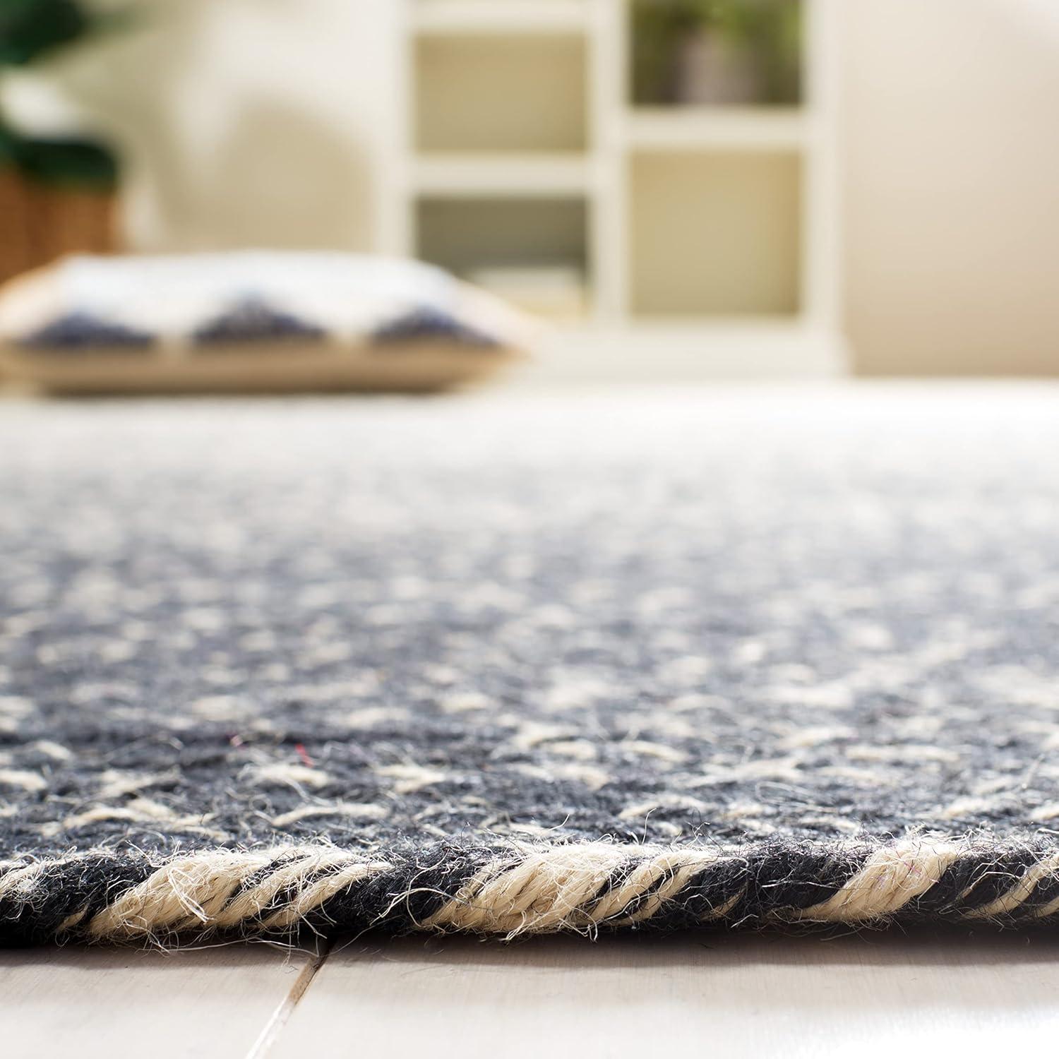image:imageSAFAVIEH Area Rug 8x10 Natural Fiber Collection Large Natural amp Brown Handmade Jute Boho Ombre Design Ideal for Living Room Bedroom Dining Space NFB263TNaturalBlack