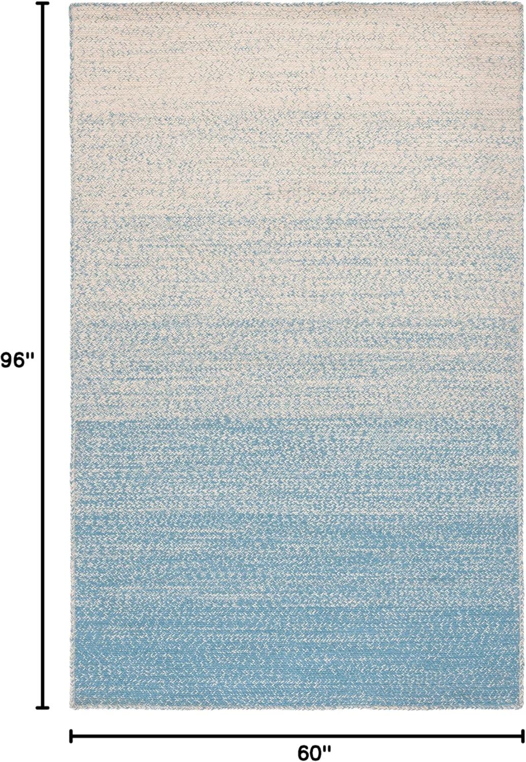 image:imageSAFAVIEH Area Rug 8x10 Natural Fiber Collection Large Natural amp Brown Handmade Jute Boho Ombre Design Ideal for Living Room Bedroom Dining Space NFB263TNaturalLight Blue