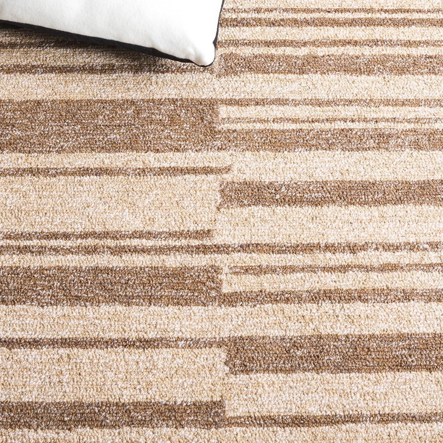 image:imageSAFAVIEH Area Rug 8x10 Natural Fiber Collection Large Natural amp Brown Handmade Jute Ideal for Living Room Bedroom Dining Space NFB726TNaturalBrown