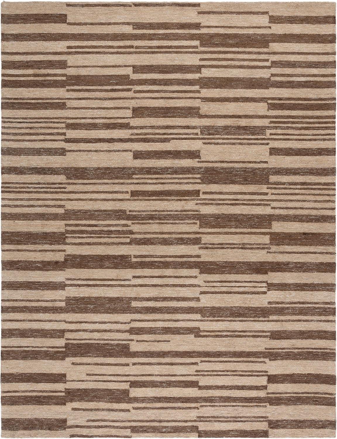 image:imageSAFAVIEH Area Rug 8x10 Natural Fiber Collection Large Natural amp Brown Handmade Jute Ideal for Living Room Bedroom Dining Space NFB726TNaturalBrown