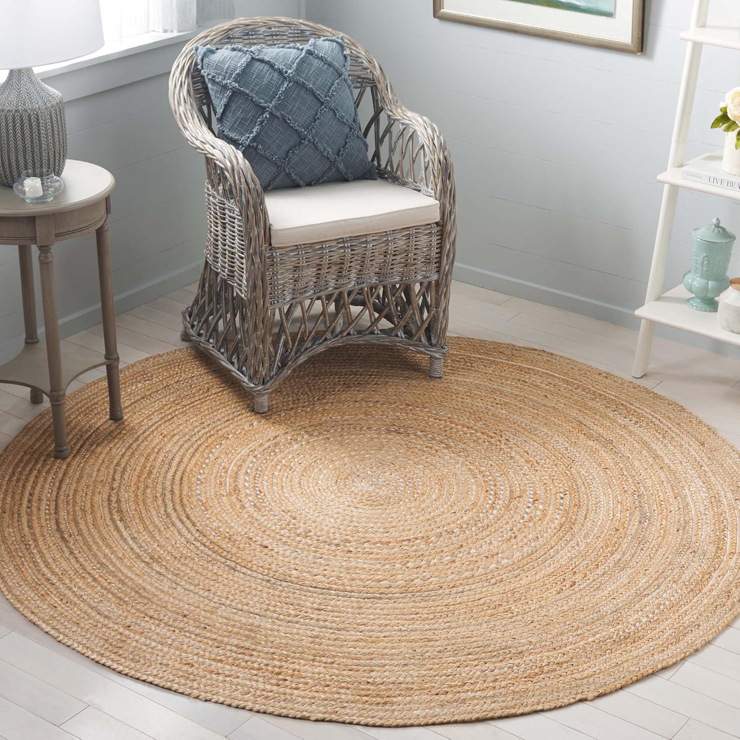 image:imageSAFAVIEH Area Rug 8x10 Natural Fiber Collection Large Natural amp Grey Farmhouse Style Ideal for Living Room Bedroom Dining Space NF840FNaturalGrey