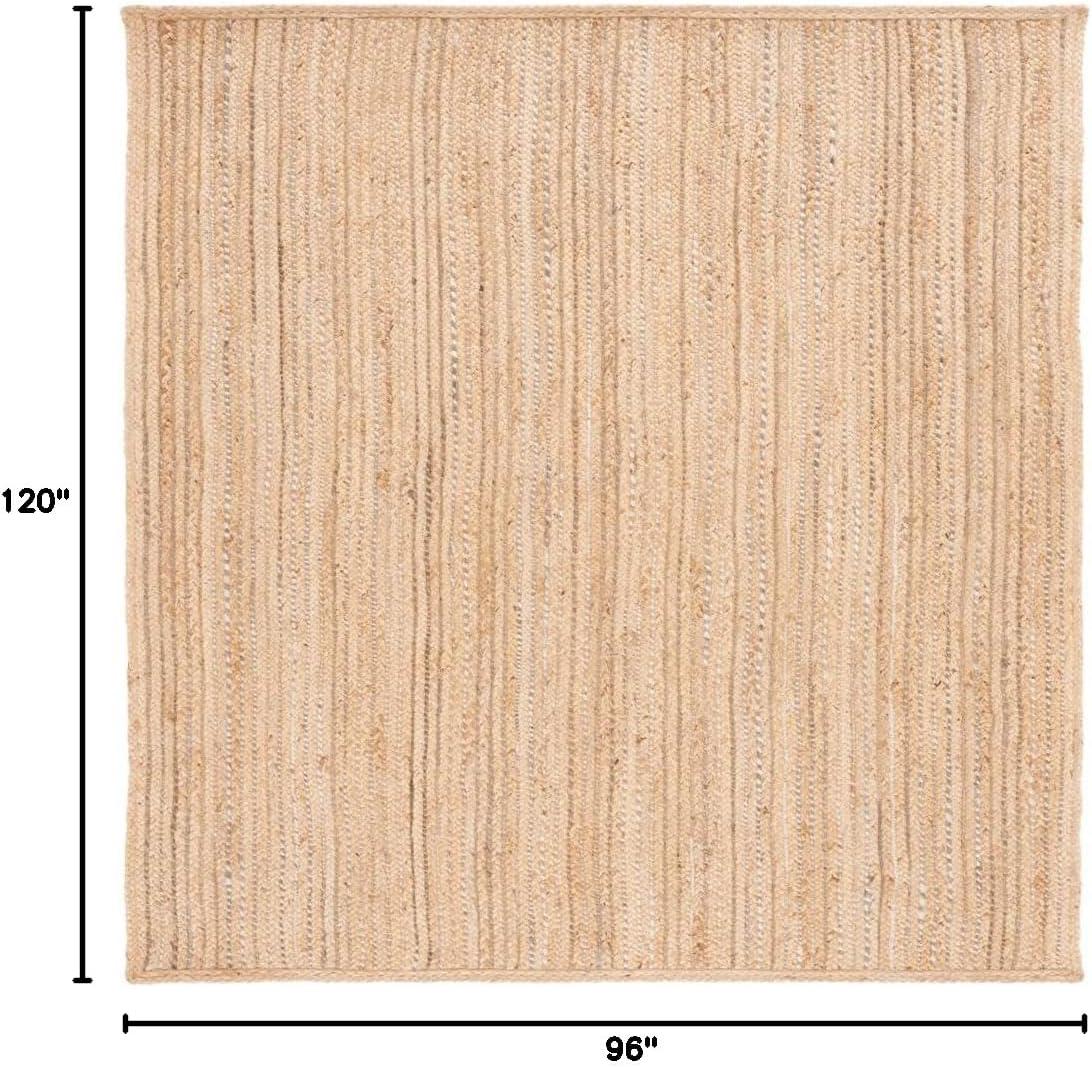 image:imageSAFAVIEH Area Rug 8x10 Natural Fiber Collection Large Natural amp Grey Farmhouse Style Ideal for Living Room Bedroom Dining Space NF840FNaturalGrey