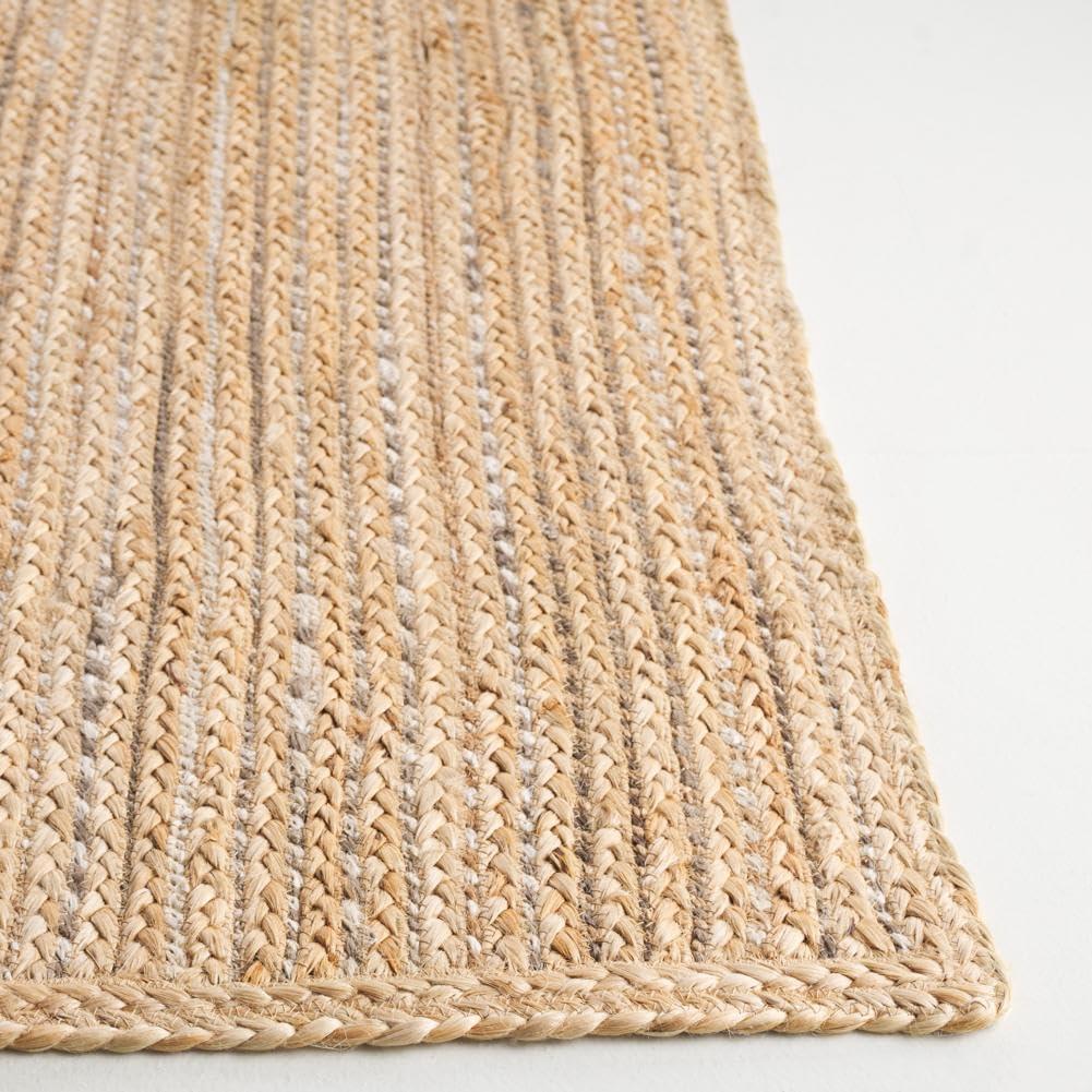 image:imageSAFAVIEH Area Rug 8x10 Natural Fiber Collection Large Natural amp Grey Farmhouse Style Ideal for Living Room Bedroom Dining Space NF840FNaturalGrey