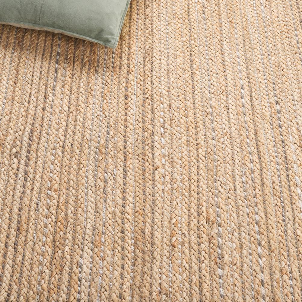 image:imageSAFAVIEH Area Rug 8x10 Natural Fiber Collection Large Natural amp Grey Farmhouse Style Ideal for Living Room Bedroom Dining Space NF840FNaturalGrey