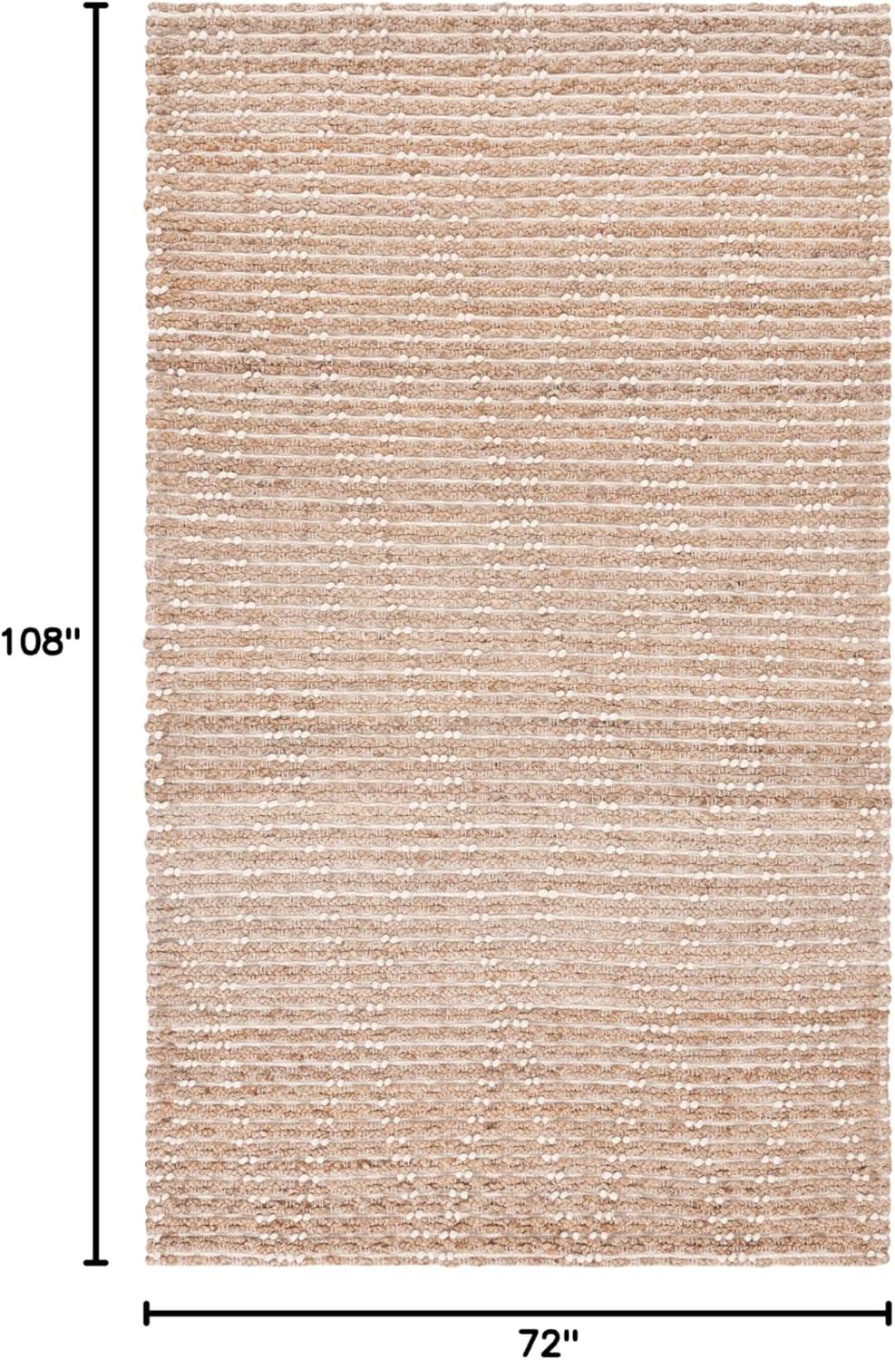 image:imageSAFAVIEH Area Rug 8x10 Natural Fiber Collection Large Natural amp Ivory Handmade Jute Ideal for Living Room Bedroom Dining Space NF877ANaturalIvory