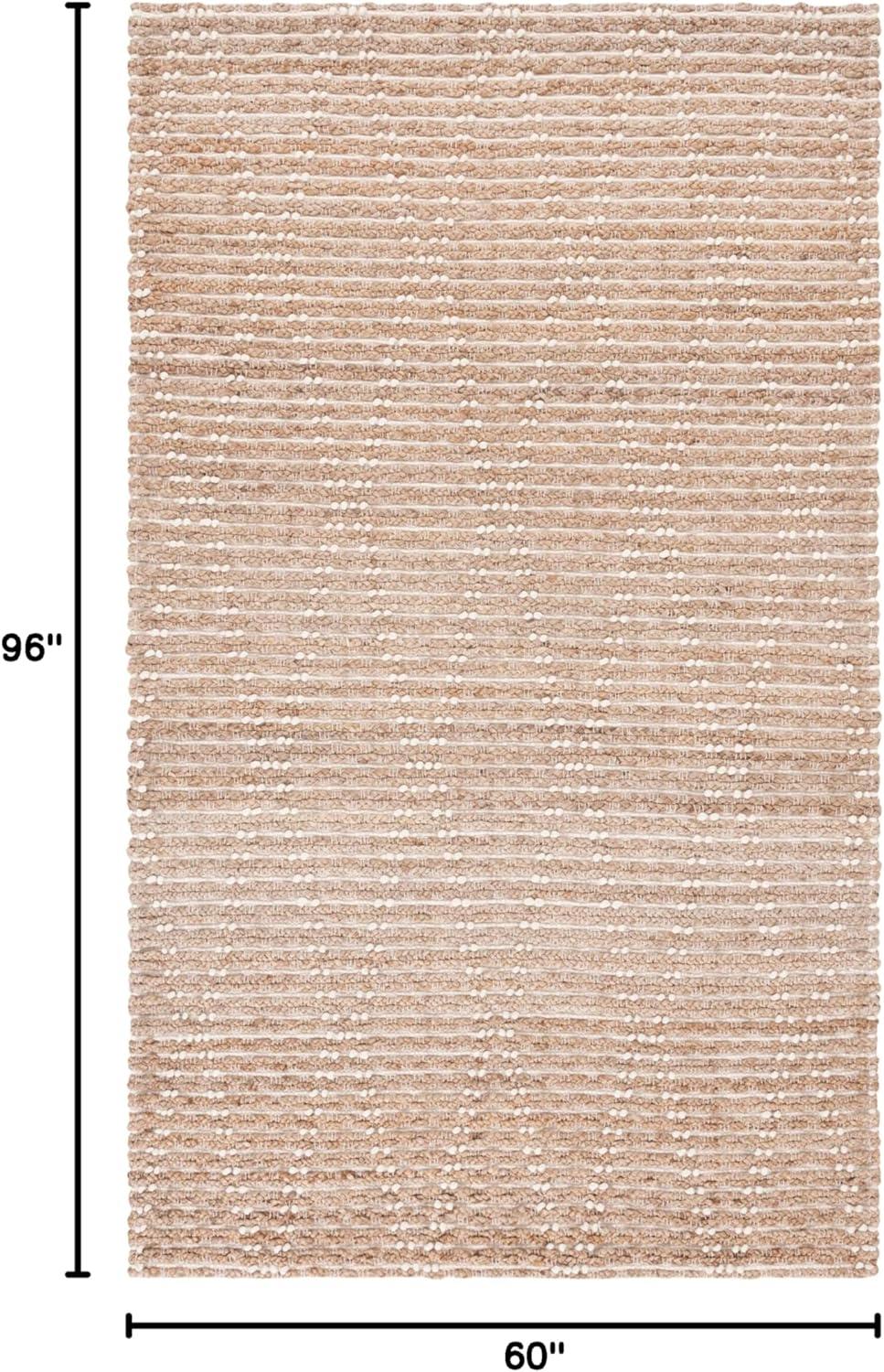 image:imageSAFAVIEH Area Rug 8x10 Natural Fiber Collection Large Natural amp Ivory Handmade Jute Ideal for Living Room Bedroom Dining Space NF877ANaturalIvory