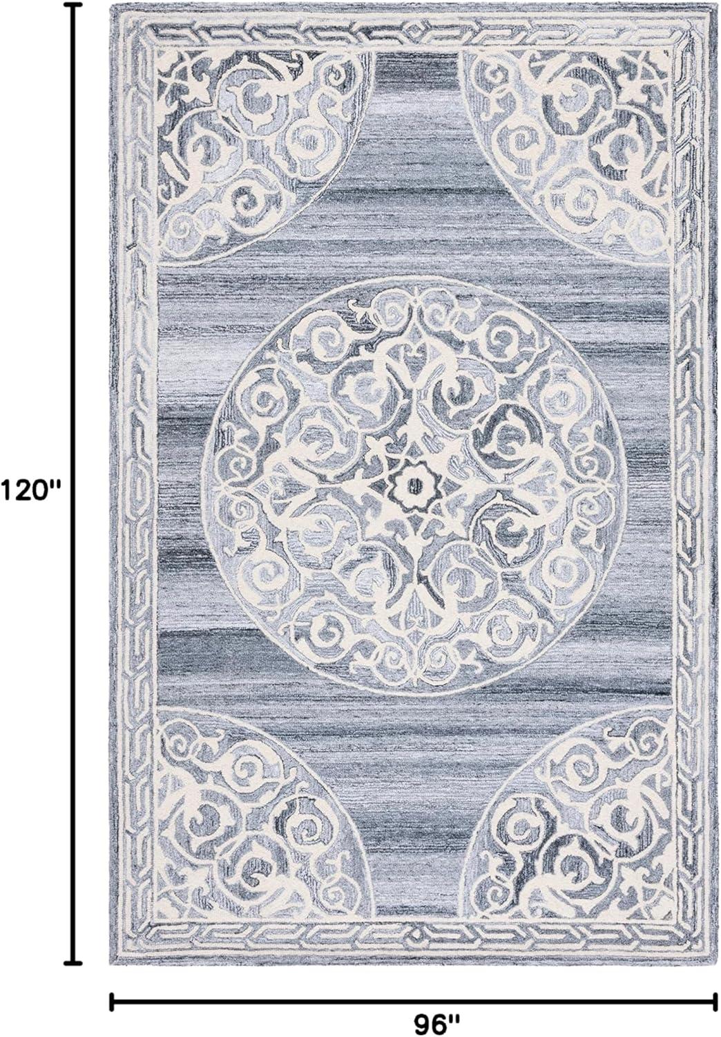 image:imageSAFAVIEH Area Rug 8x10 Natural Fiber Collection Large Natural amp Ivory Handmade Jute amp Wool Flat Weave Farmhouse Rustic Boho Fringe Design Ideal for Living Room Bedroom Dining Space NF377AGreyIvory