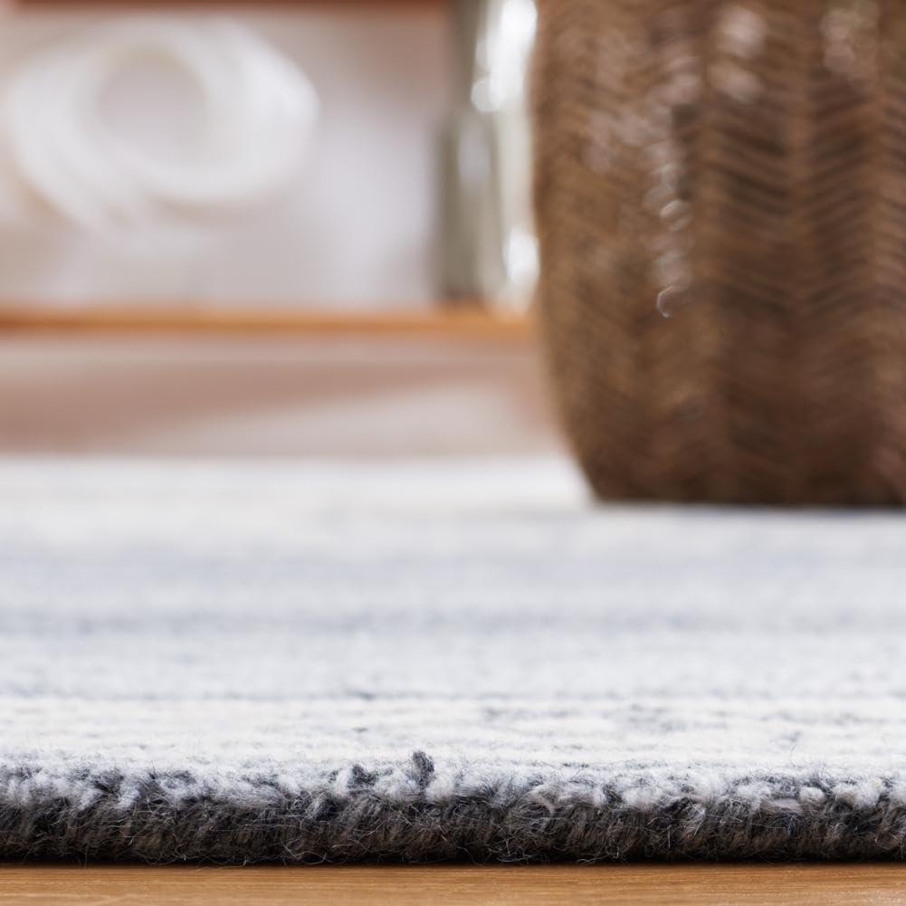 image:imageSAFAVIEH Area Rug 8x10 Natural Fiber Collection Large Natural amp Ivory Handmade Jute amp Wool Flat Weave Farmhouse Rustic Boho Fringe Design Ideal for Living Room Bedroom Dining Space NF377AGreyIvory