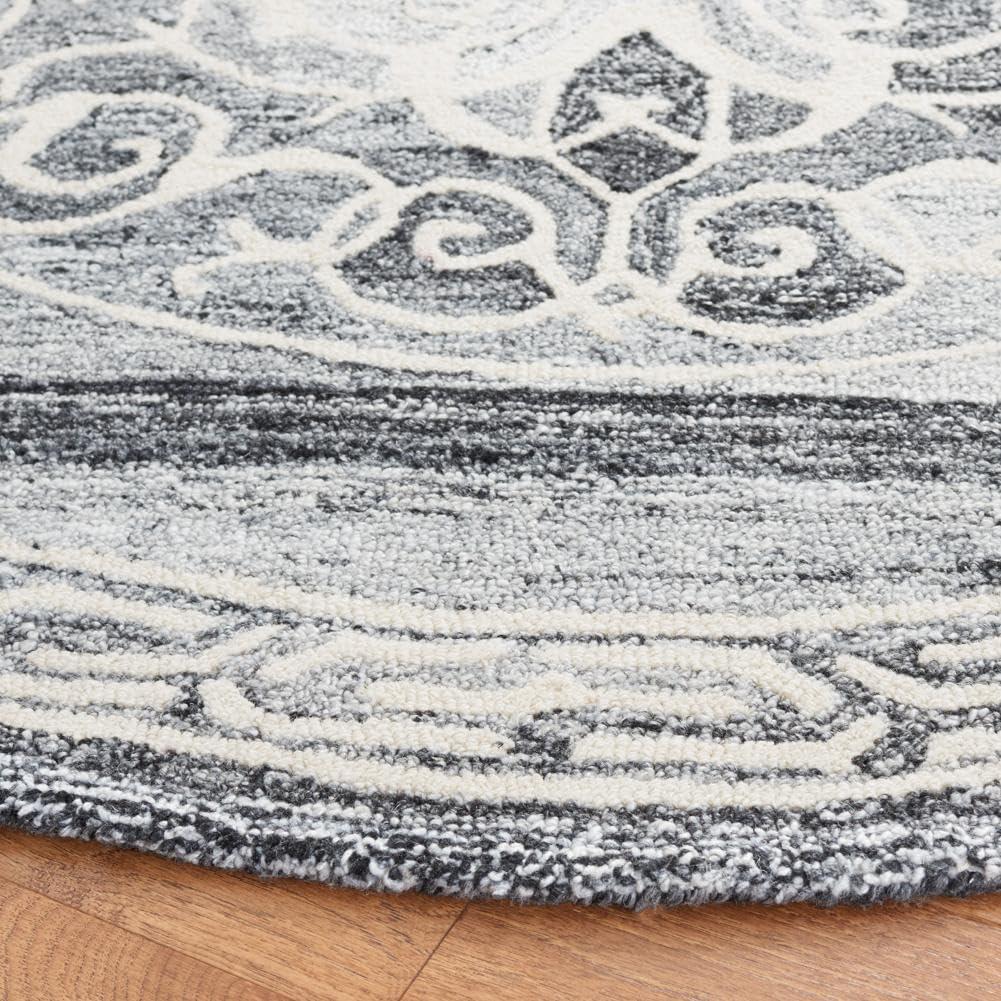 image:imageSAFAVIEH Area Rug 8x10 Natural Fiber Collection Large Natural amp Ivory Handmade Jute amp Wool Flat Weave Farmhouse Rustic Boho Fringe Design Ideal for Living Room Bedroom Dining Space NF377AGreyIvory