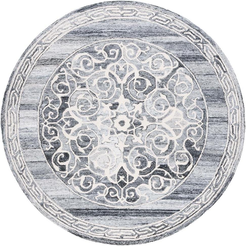 image:imageSAFAVIEH Area Rug 8x10 Natural Fiber Collection Large Natural amp Ivory Handmade Jute amp Wool Flat Weave Farmhouse Rustic Boho Fringe Design Ideal for Living Room Bedroom Dining Space NF377AGreyIvory