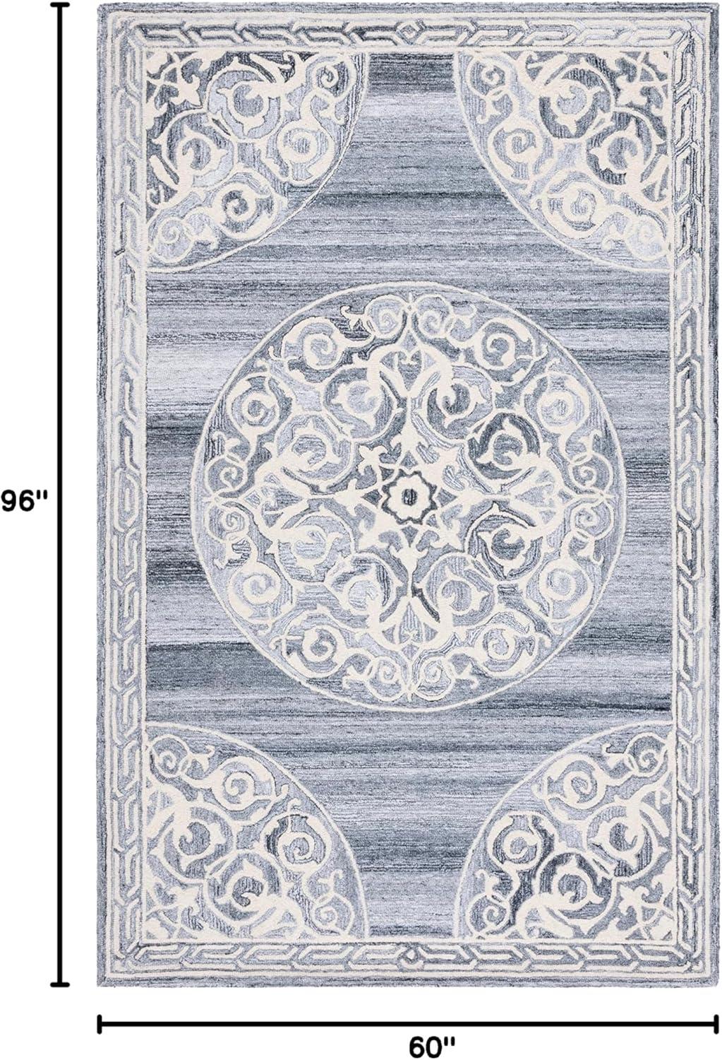 image:imageSAFAVIEH Area Rug 8x10 Natural Fiber Collection Large Natural amp Ivory Handmade Jute amp Wool Flat Weave Farmhouse Rustic Boho Fringe Design Ideal for Living Room Bedroom Dining Space NF377AGreyIvory