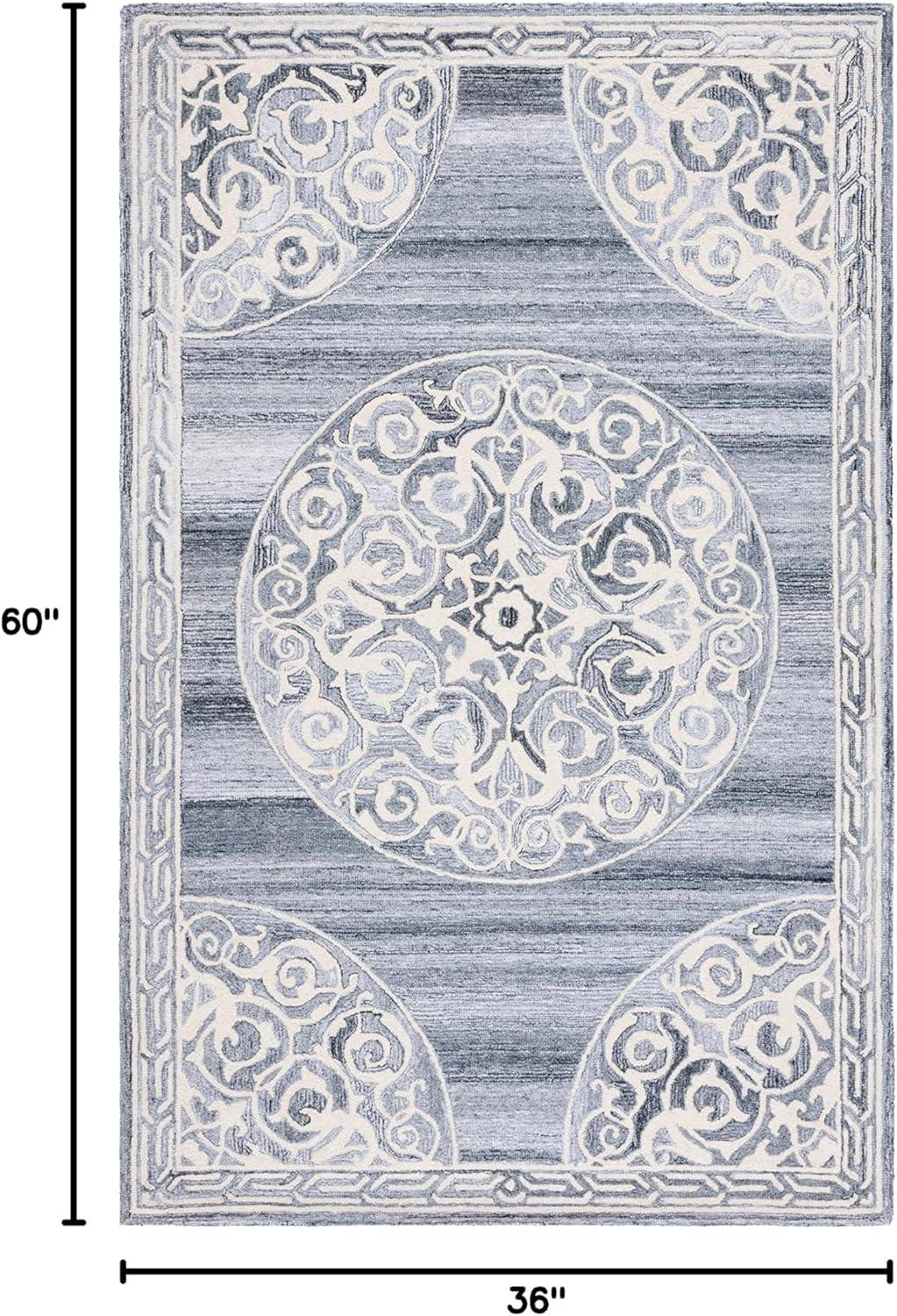 image:imageSAFAVIEH Area Rug 8x10 Natural Fiber Collection Large Natural amp Ivory Handmade Jute amp Wool Flat Weave Farmhouse Rustic Boho Fringe Design Ideal for Living Room Bedroom Dining Space NF377AGreyIvory