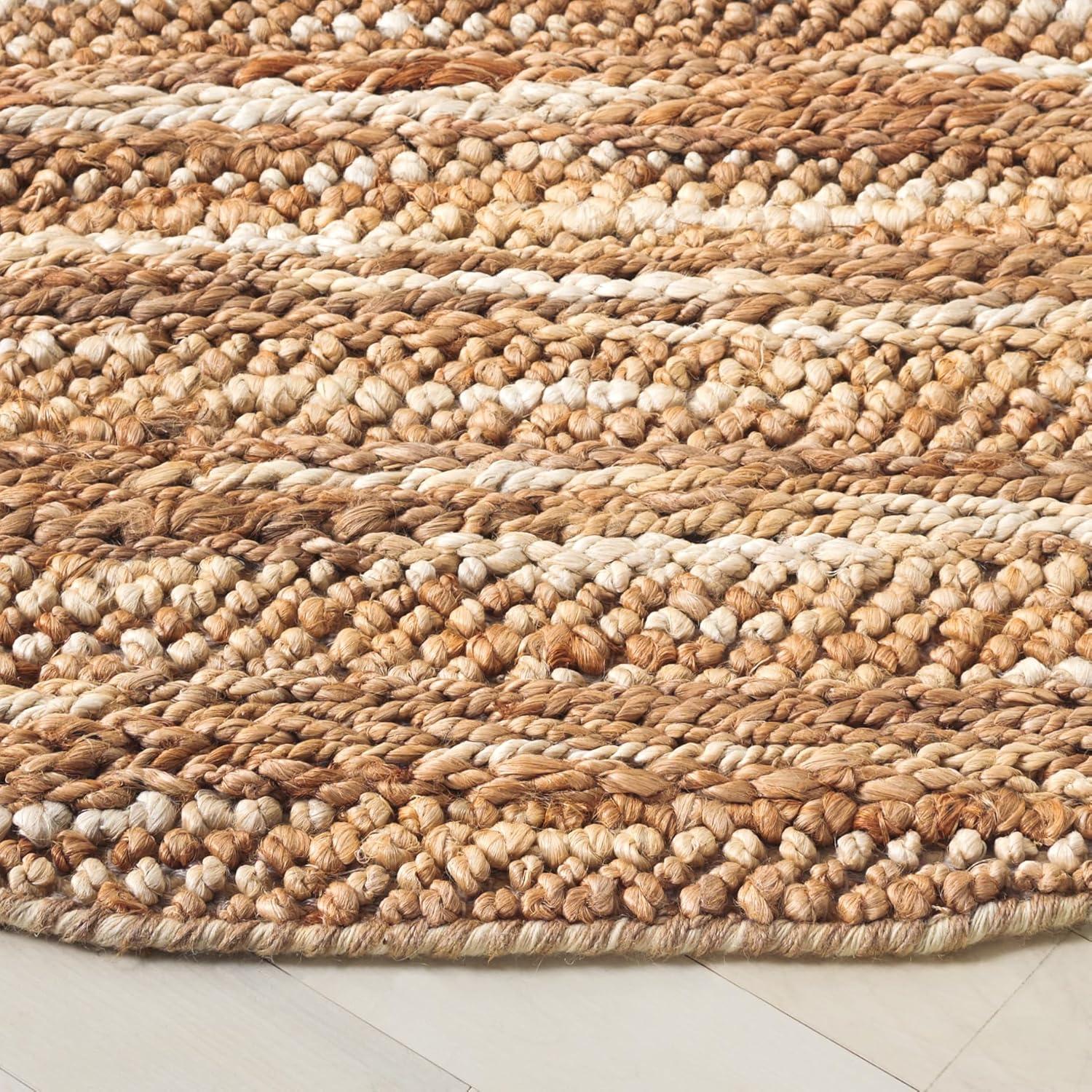 image:imageSAFAVIEH Area Rug 8x10 Natural Fiber Couture Large Natural Handmade Jute amp Cotton Ideal for Living Room Bedroom Dining Space NFC101BNatural