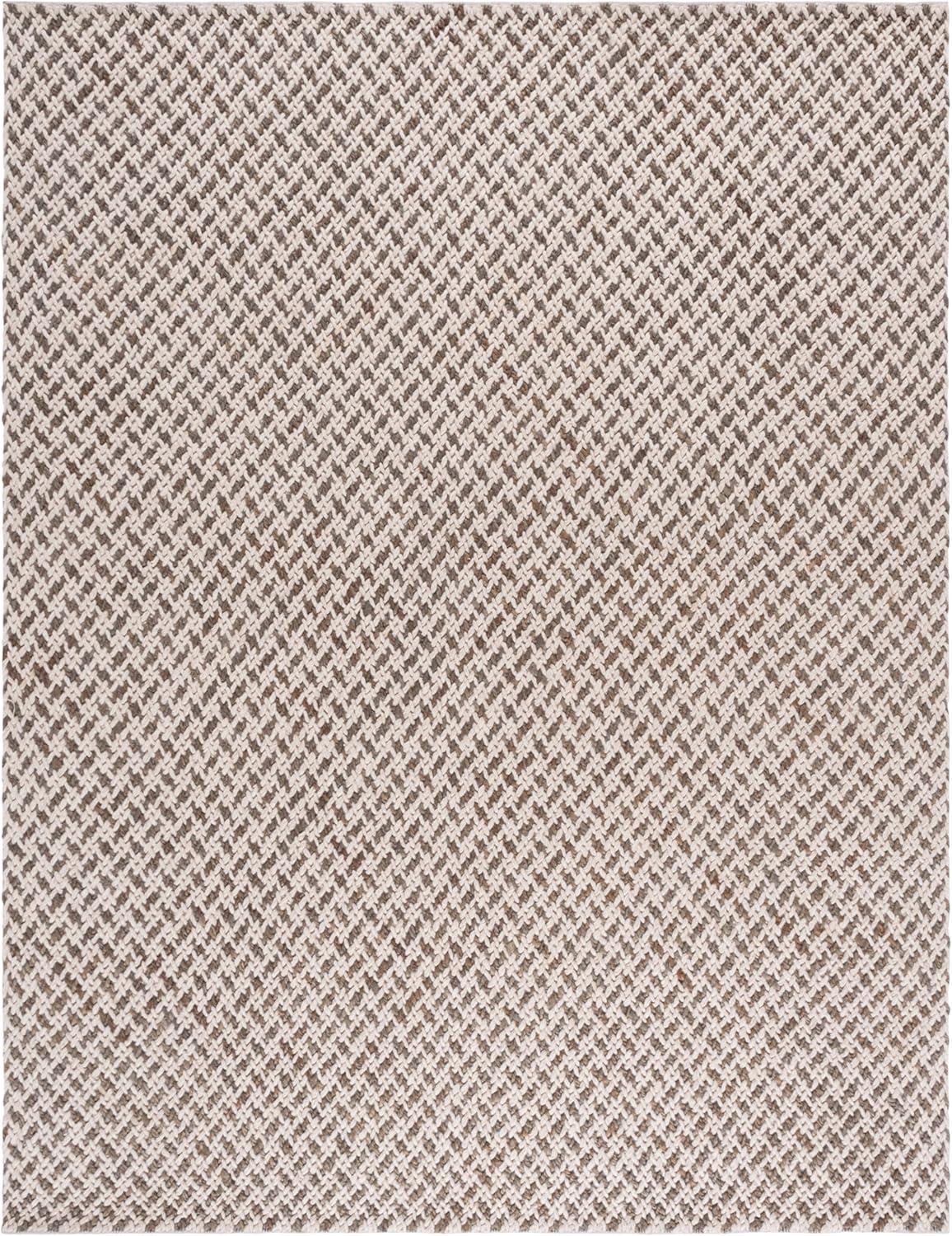 image:imageSAFAVIEH Area Rug 8x10 Natural Fiber Couture Collection Large Beige amp Grey Handmade Jute Ideal for Living Room Bedroom Dining Space NFC104FBeigeGrey