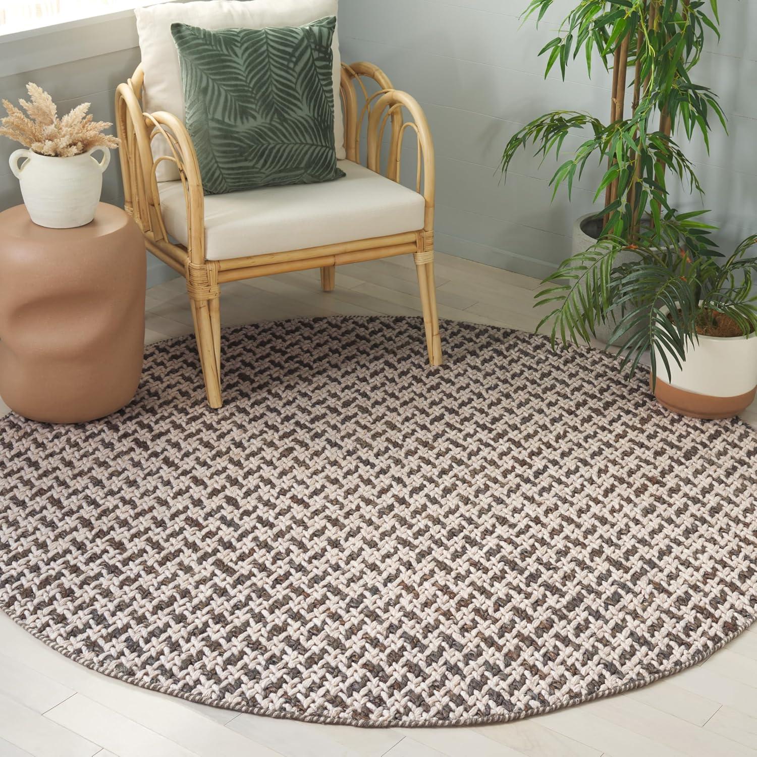 image:imageSAFAVIEH Area Rug 8x10 Natural Fiber Couture Collection Large Beige amp Grey Handmade Jute Ideal for Living Room Bedroom Dining Space NFC104FBeigeGrey