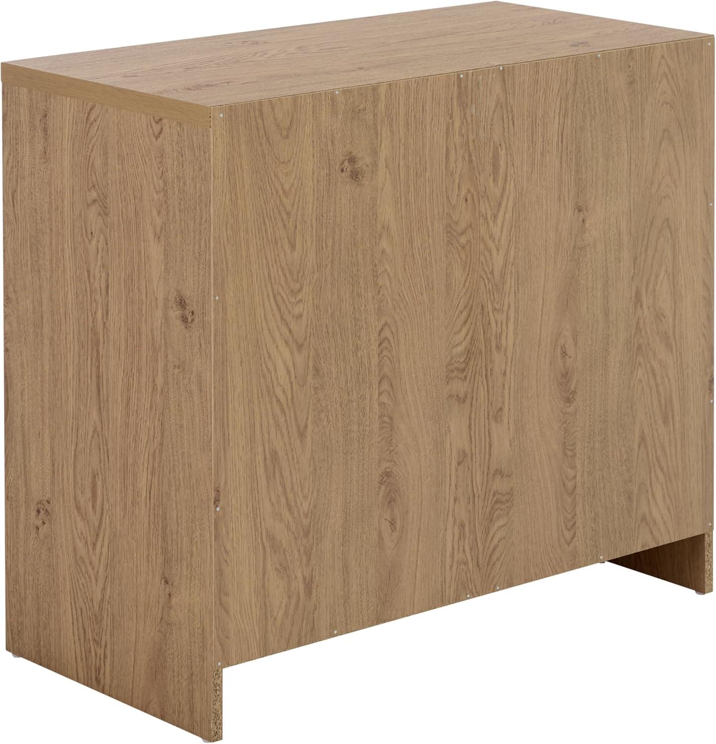 image:imageSAFAVIEH Furniture Masa Media Stand for TVs up to 35 Oak 2Door Modern Sideboard Storage Cabinet Console with Interior Shelf MED3608AOak